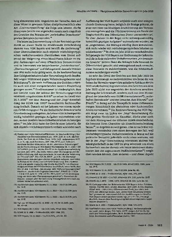 Vorschauseite 3: Disziplinarrechtliche Entwicklungen im Jahr 2023