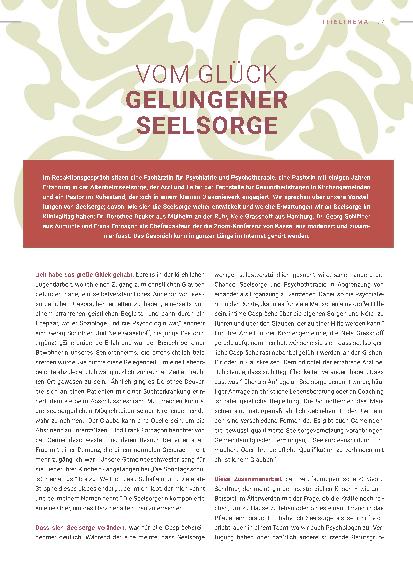 Vorschauseite 1: Vom Glück gelungener Seelsorge