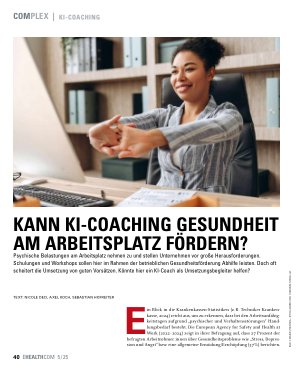 Vorschauseite 1: Kann KI - Coaching Gesundheit am Arbeitsplatz fördern?