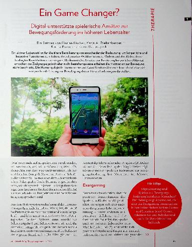 Vorschauseite 1: Ein Game Changer? Digital-unterstützte spielerische Ansätze zur Bewegungsförderung im höheren Lebensalter