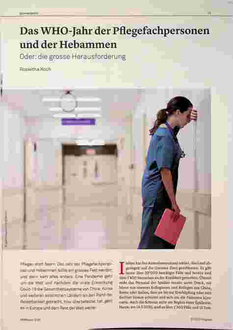 Vorschauseite 1: Das WHO-Jahr der Pflegefachpersonen und der Hebammen oder: die große Herausforderung