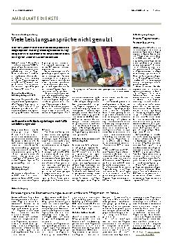 Vorschauseite 1: Viele Leistungsansprüche nicht genutzt.
