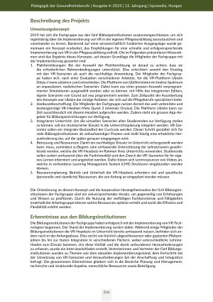 Vorschauseite 3: Einführungsbarrieren und Erfolgsfaktoren von virtueller Realität in der Pflegeausbildung Erkenntnisse von fünf Schweizer Pflegeschulen