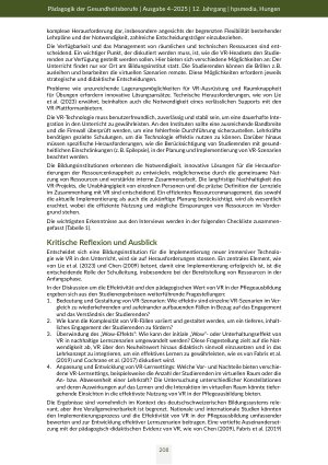 Vorschauseite 5: Einführungsbarrieren und Erfolgsfaktoren von virtueller Realität in der Pflegeausbildung Erkenntnisse von fünf Schweizer Pflegeschulen