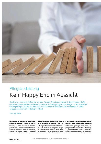 Vorschauseite 1: Pflegeausbildung Kein Happy End in Aussicht