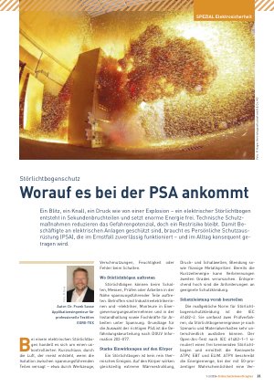 Vorschauseite 1: Störlichtbogenschutz Worauf es bei der PSA ankommt