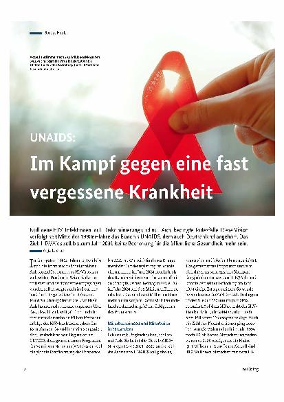 Vorschauseite 1: UNAI Im Kampf gegen eine fast vergessene Krankheit