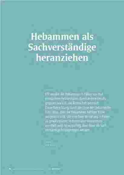 Vorschauseite 1: Hebammen als Sachverständige heranziehen