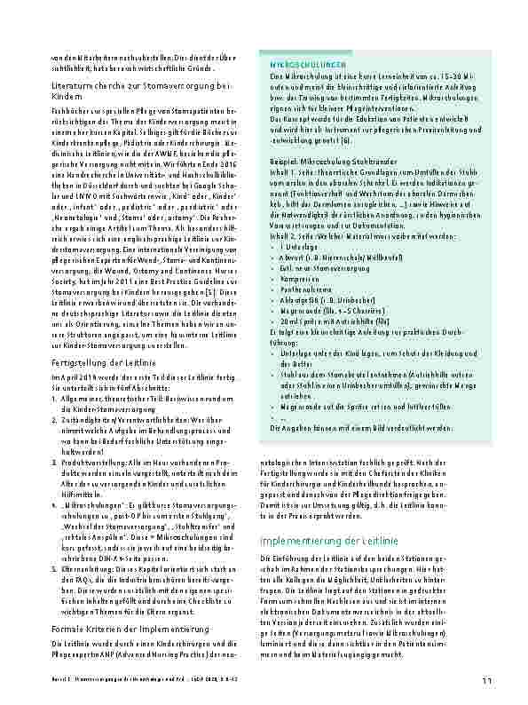 Vorschauseite 4: Stomaversorgung in der Neonatologie und Pädiatrie