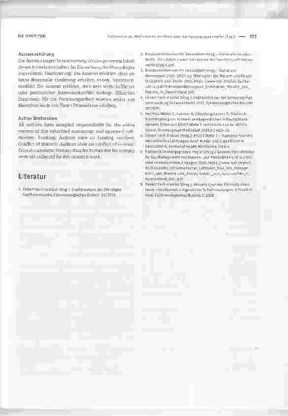 Vorschauseite 4: Maßnahmen der Nationalen Lenkungsgruppe Impfen (NaLI) zur Verbesserung der Impfquoten bei Kindern