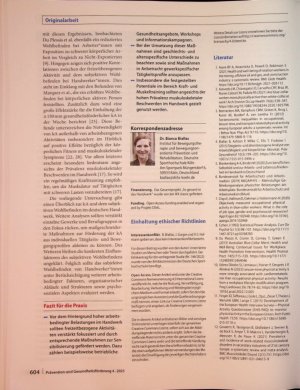 Vorschauseite 6: Körperliche Aktivität und Wohlbefinden im deutschen Handwerk