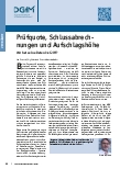 Vorschauseite 1: Prüfquote, Schlussabrechnungen und Aufschlagshöhe