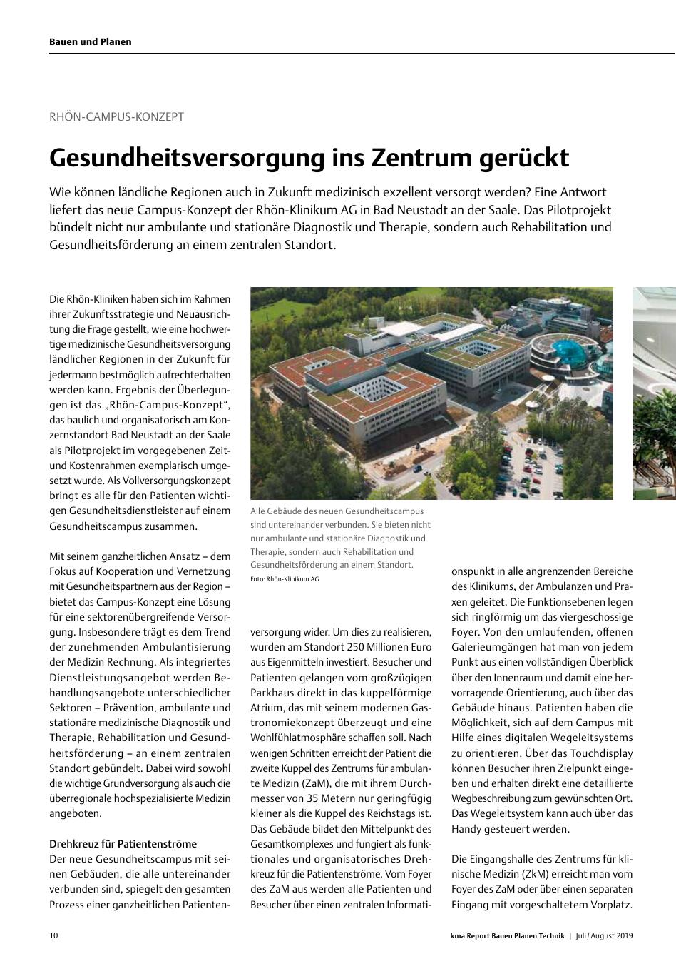 Vorschauseite 1: Rhön-Campus-Konzept: Gesundheitsversorgung ins Zentrum gerückt