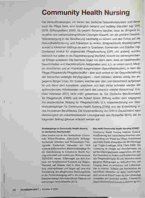 Vorschauseite 1: Community Health Nursing