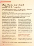 Vorschauseite 1: Missed Nursing Care während der COVID-19-Pandemie - die Pandemie als Brennglas für die bestehende Problematik in der österreichischen akutstationären Pflege?
