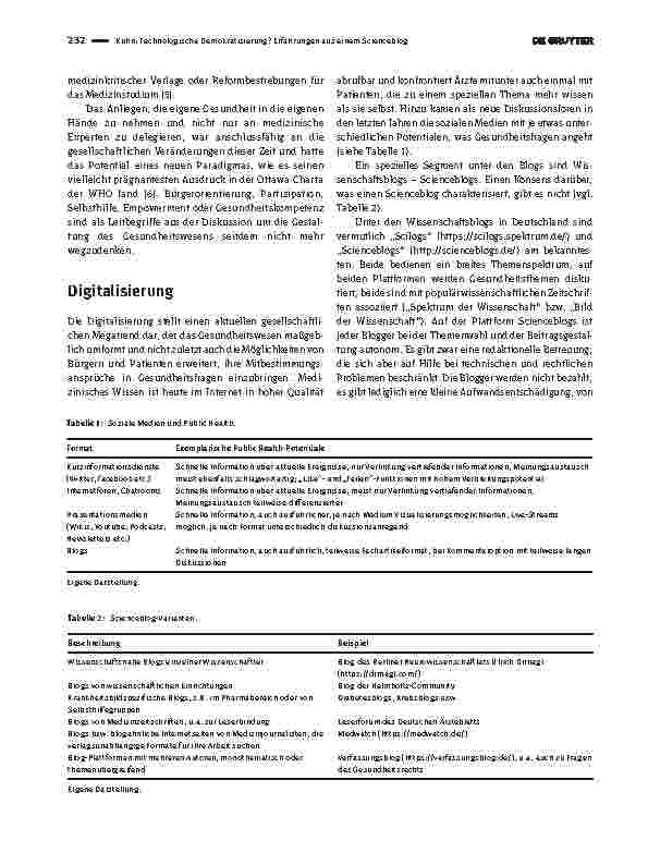 Vorschauseite 2: Technologische Demokratisierung? Erfahrungen aus einem Scienceblog