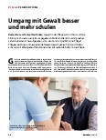 Vorschauseite 1: Umgang mit Gewalt besser und mehr schulen