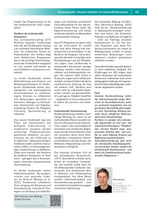 Vorschauseite 3: Resilienz fördern – gesund arbeiten, lehren und lernen Warum psychische Gesundheit im Gesundheitswesen eine institutionelle Aufgabe ist