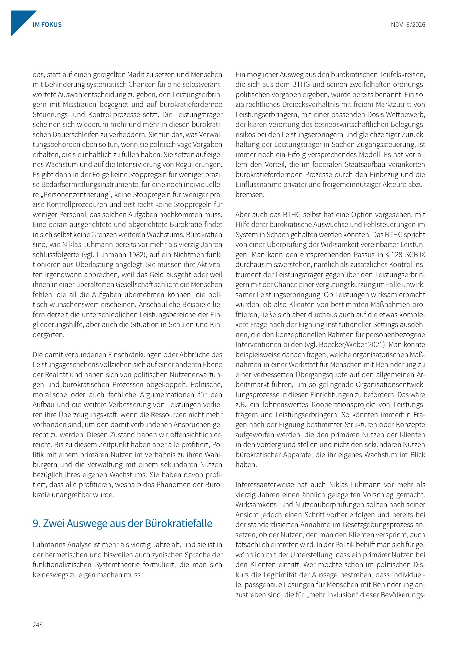 Vorschauseite 6: Bundesteilhabegesetz – Kosten statt Nutzen?