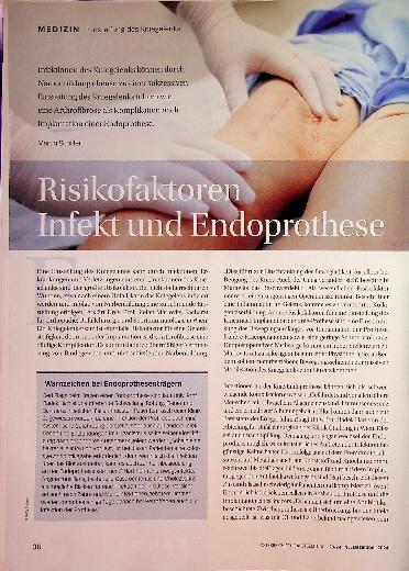 Vorschauseite 1: Risikofaktoren Infekte und Endoprothese