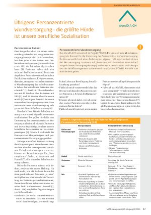 Vorschauseite 1: Übrigens: Personzentrierte Wundversorgung – die größte Hürde ist unsere berufliche Sozialisation
