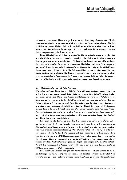 Vorschauseite 2: Kommentar zu ‹Mediendidaktik – Versuch einer Positionierung› von Michael Kerres