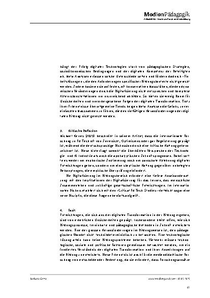 Vorschauseite 3: Kommentar zu ‹Mediendidaktik – Versuch einer Positionierung› von Michael Kerres