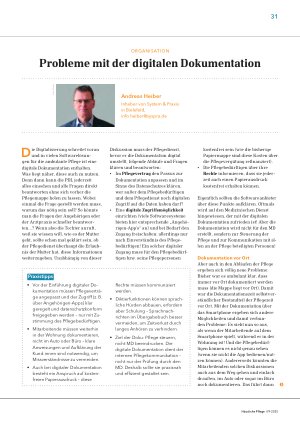 Vorschauseite 1: Probleme mit der digitalen Dokumentation