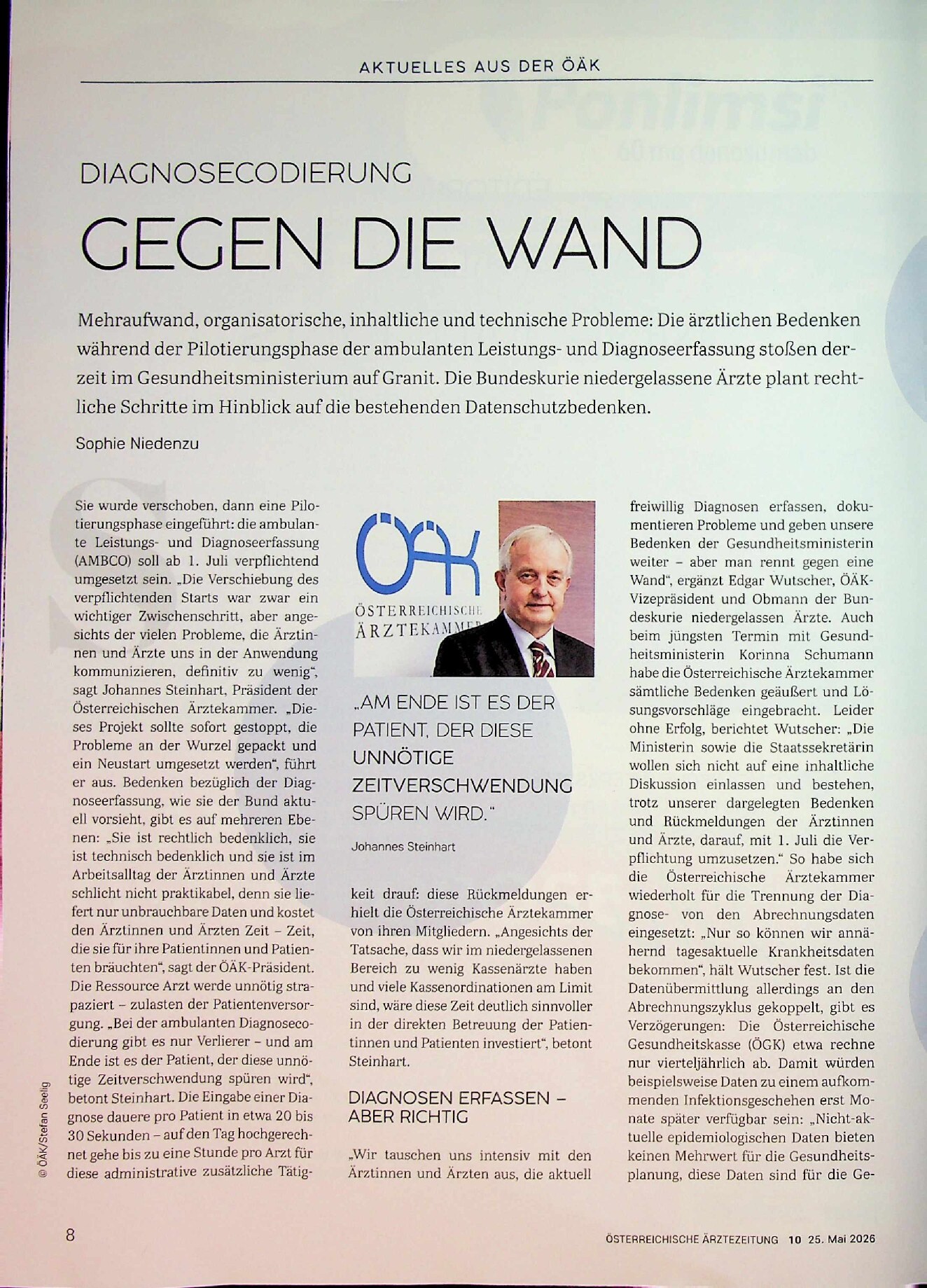 Vorschauseite 1: Diagnosecodierung gegen die Wand