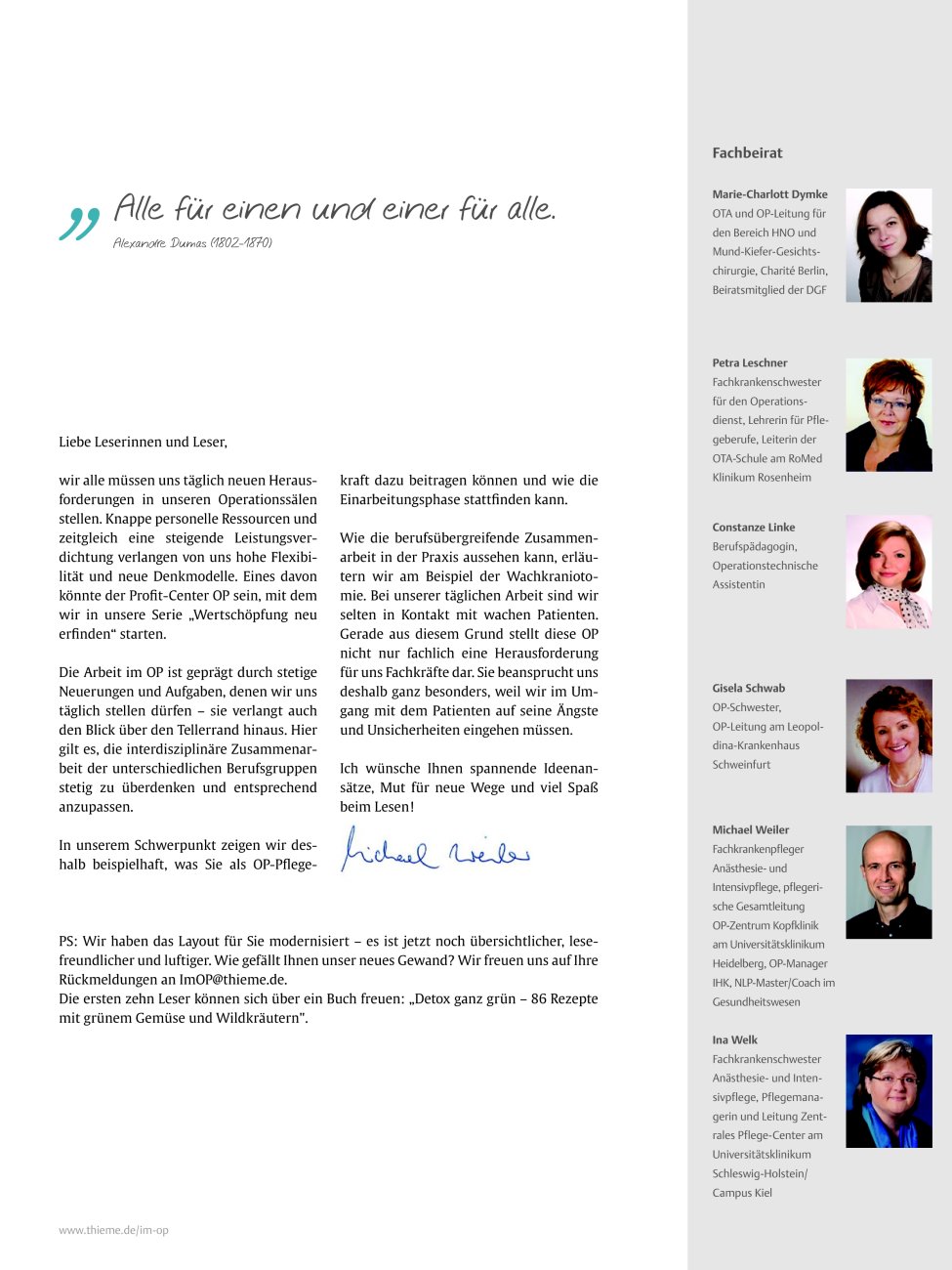Vorschauseite 1: Editorial