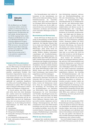 Vorschauseite 2: Umstrittene PFAS Endlosdebatte um Ewigkeitschemikalien