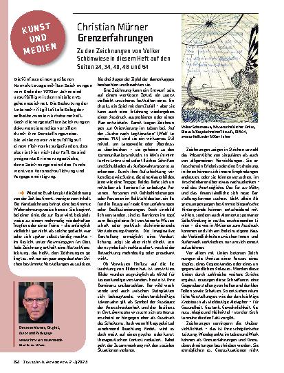Vorschauseite 1: Grenzerfahrungen Zu den Zeichnungen von Volker Schönwiese in diesem Heft auf den Seiten 24, 34, 40, 48 und 54