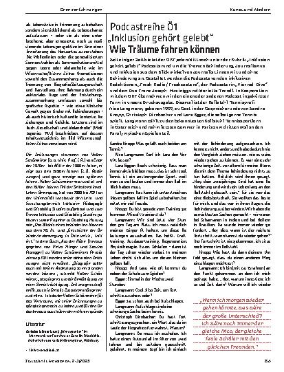 Vorschauseite 2: Grenzerfahrungen Zu den Zeichnungen von Volker Schönwiese in diesem Heft auf den Seiten 24, 34, 40, 48 und 54