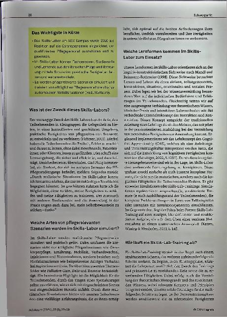 Vorschauseite 2: Skills-Labor Ein Muss im Langzeitpflegebereich