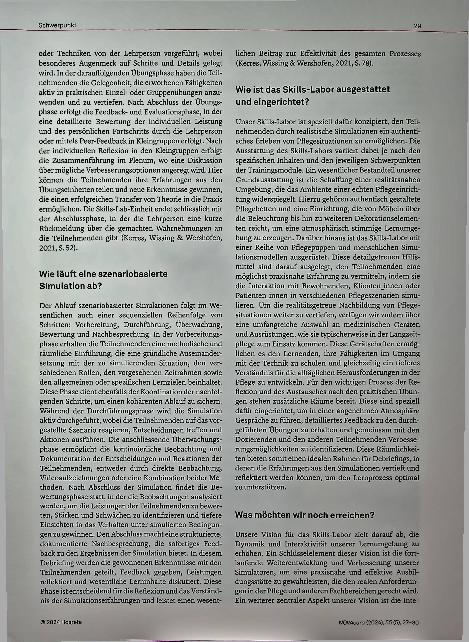 Vorschauseite 3: Skills-Labor Ein Muss im Langzeitpflegebereich