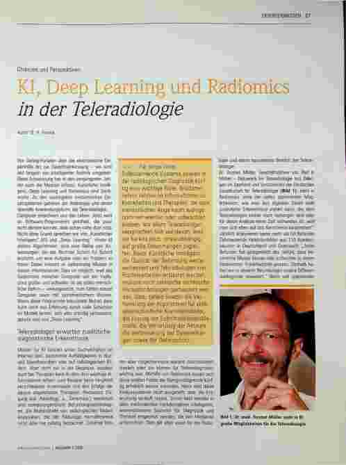 Vorschauseite 1: KI, Deep Learning und Radiomics in der Teleradiologie
