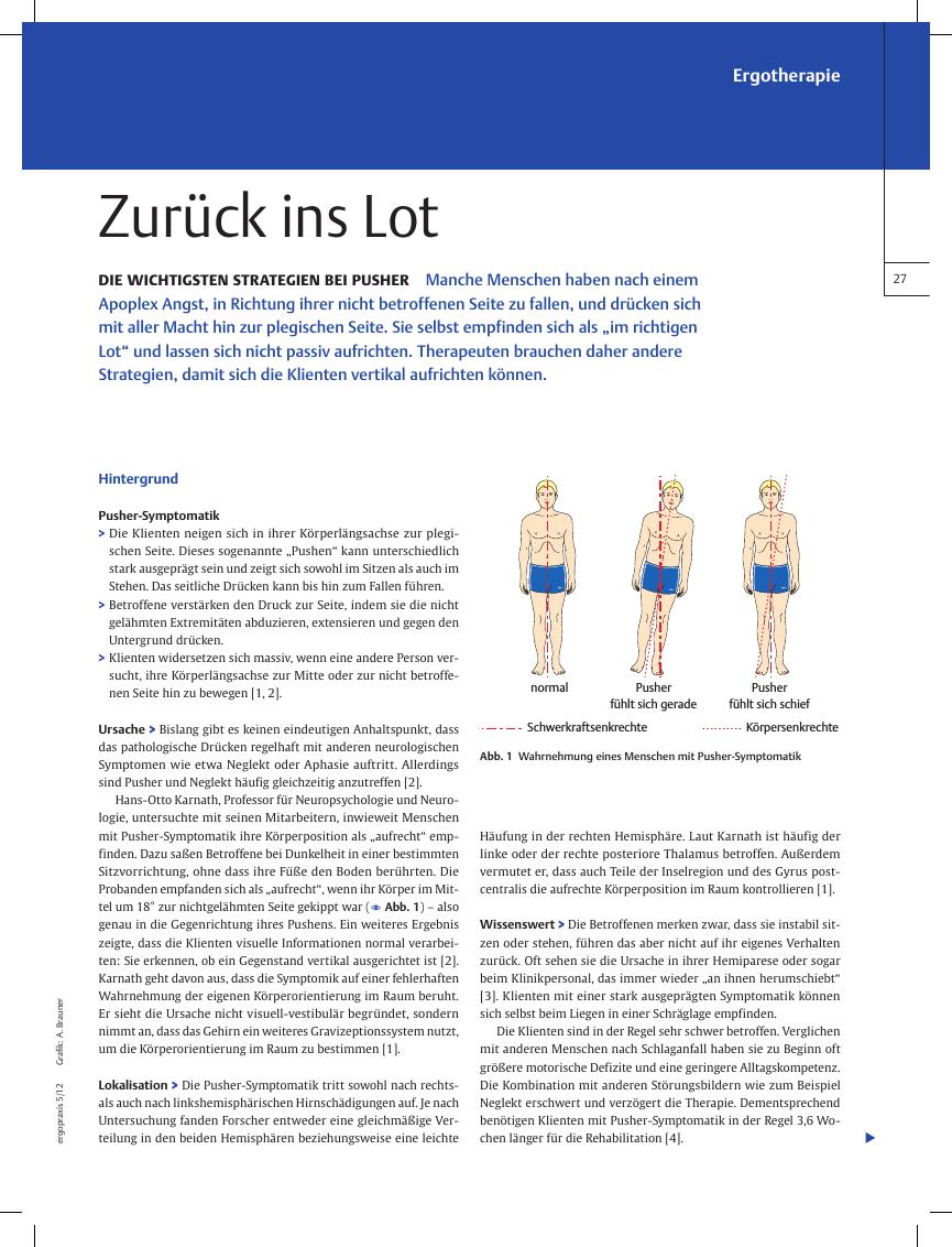Vorschauseite 1: Die wichtigsten Strategien bei Pusher ? Zurück ins Lot