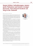 Vorschauseite 1: Immer höhere Anforderungen, immer mehr Patienten und immer weniger Personal: Tele-Intensivmedizin als Weg in die Zukunft