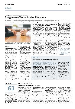 Vorschauseite 1: Schiedsspruch verändert Investitionskosten grundlegend: Die gläserne Decke ist durchbrochen.