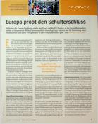 Vorschauseite 1: Europa probt den Schulterschluss