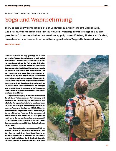 Vorschauseite 1: Yoga und Wahrnehmung