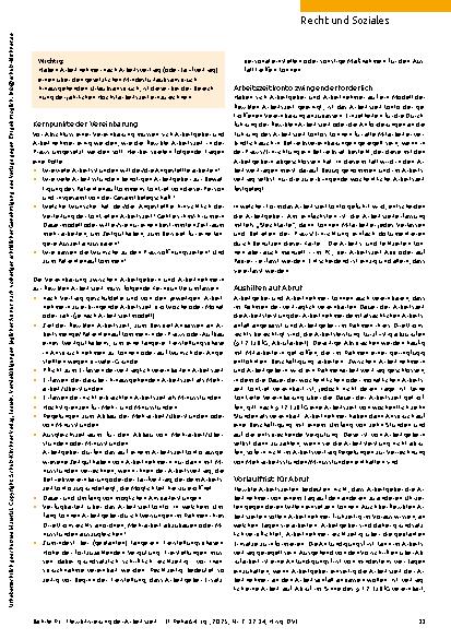 Vorschauseite 2: Flexibilisierung der Arbeitszeit