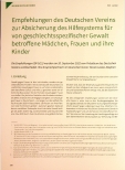 Vorschauseite 1: Empfehlungen des Deutschen Vereins zur Absicherung des Hilfesystems für von geschlechtsspezifischer Gewalt betroffene Mädchen, Frauen und ihre Kinder.