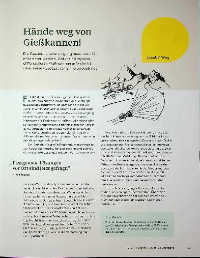 Vorschauseite 1: Hände weg von Gießkannen!