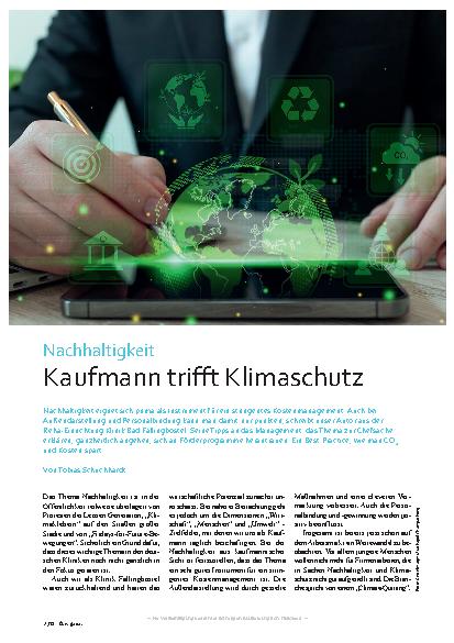 Vorschauseite 1: Nachhaltigkeitskaufmann trifft Klimaschutz