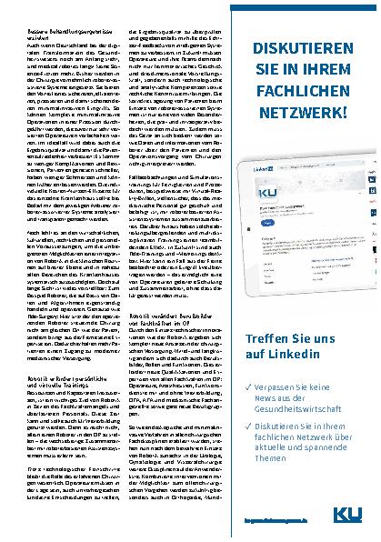 Vorschauseite 2: Potenziale von Robotik im OP ausschöpfen