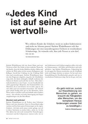 Vorschauseite 1: «Jedes Kind ist auf seine Art wertvoll»