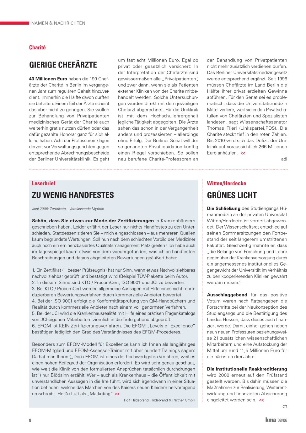 Vorschauseite 1: Gierige Chefärzte
