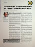 Vorschauseite 1: Anspruch und Informationsbedarf des Zielpublikums verändern sich.