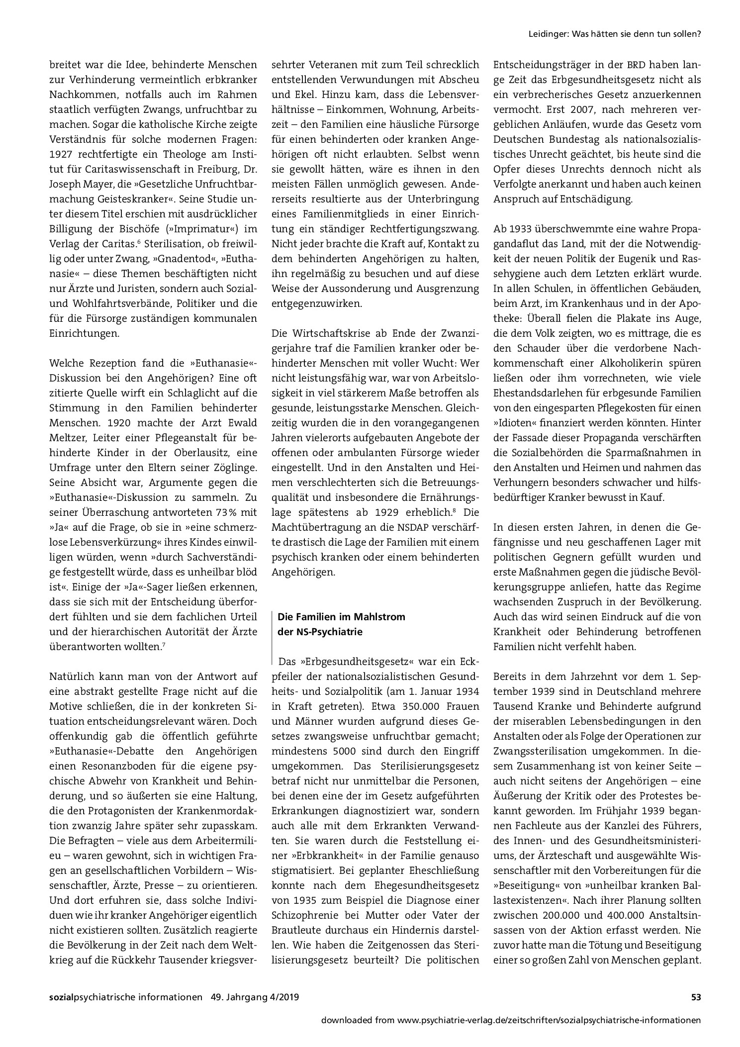 Vorschauseite 2: Was hätten sie denn tun sollen? Die Familien der in der NS-»Euthanasie« Ermordeten und die Schuld der Überlebenden